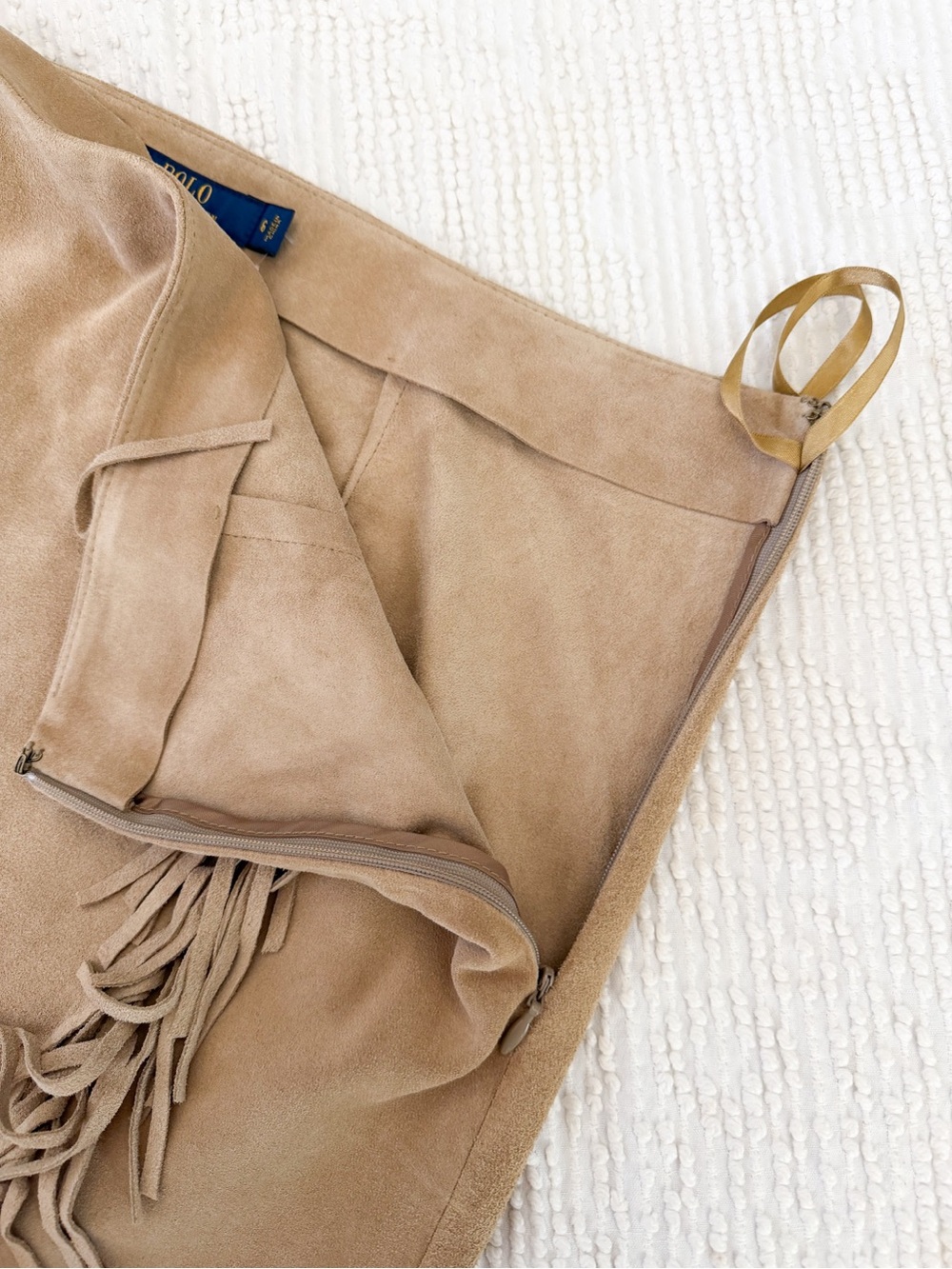 Polo Ralph Lauren Suede Fringe Skirt - Picture 6 of 8
